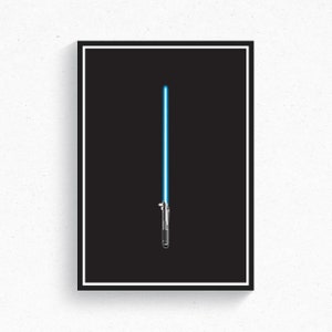 Anakin Luke Skywalker Miecz Świetlny Star Wars Art Print Plakat Wystrój Domu