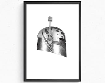 Sabine Wren Mandalorian Helm Rebellen Star Wars Kunstdruck Poster Home Decor