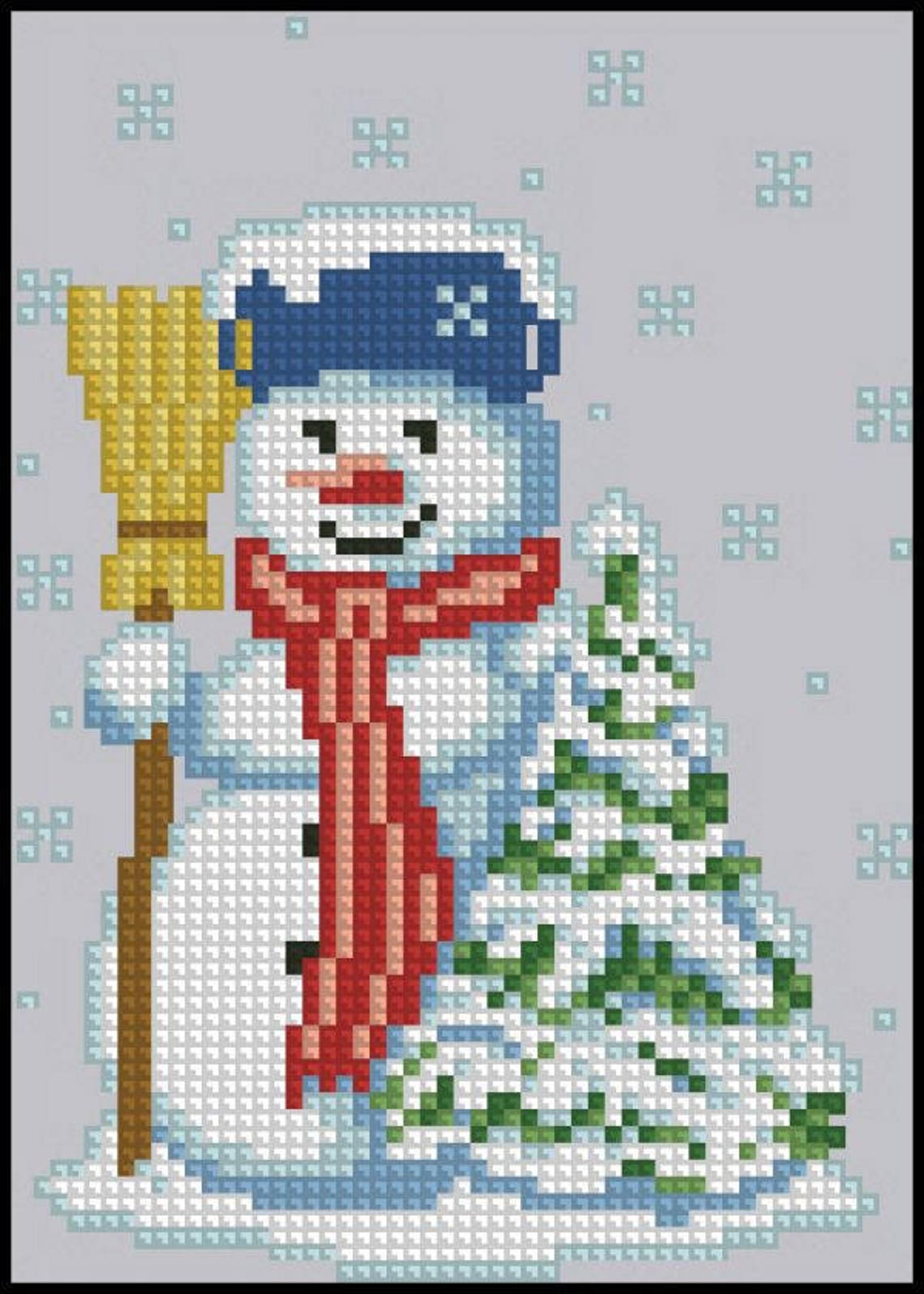 Snowman. Cross Stitch Pattern PDF Instant Download | Etsy