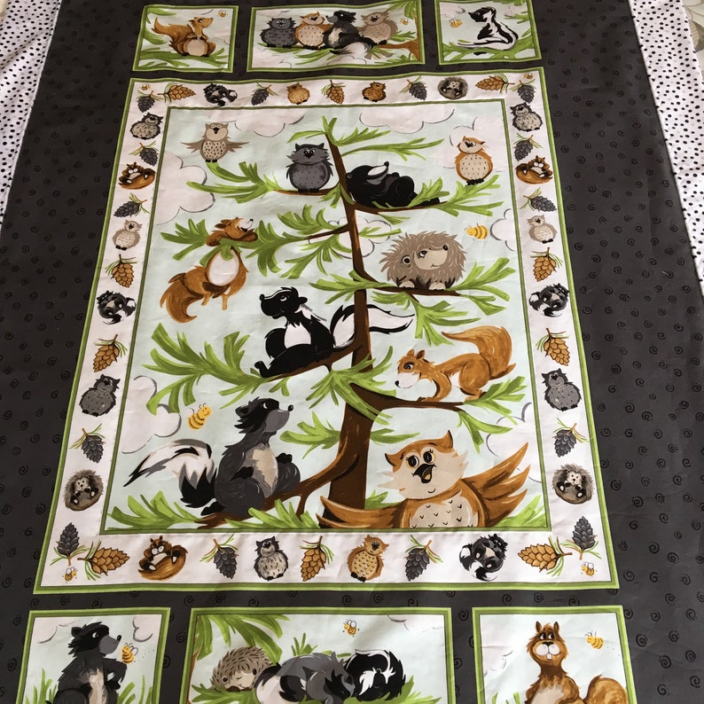 Baby Wild Animals Baby Crib Blanket Or Wall Hanging Free Etsy