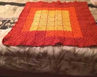 fall colored baby afghan