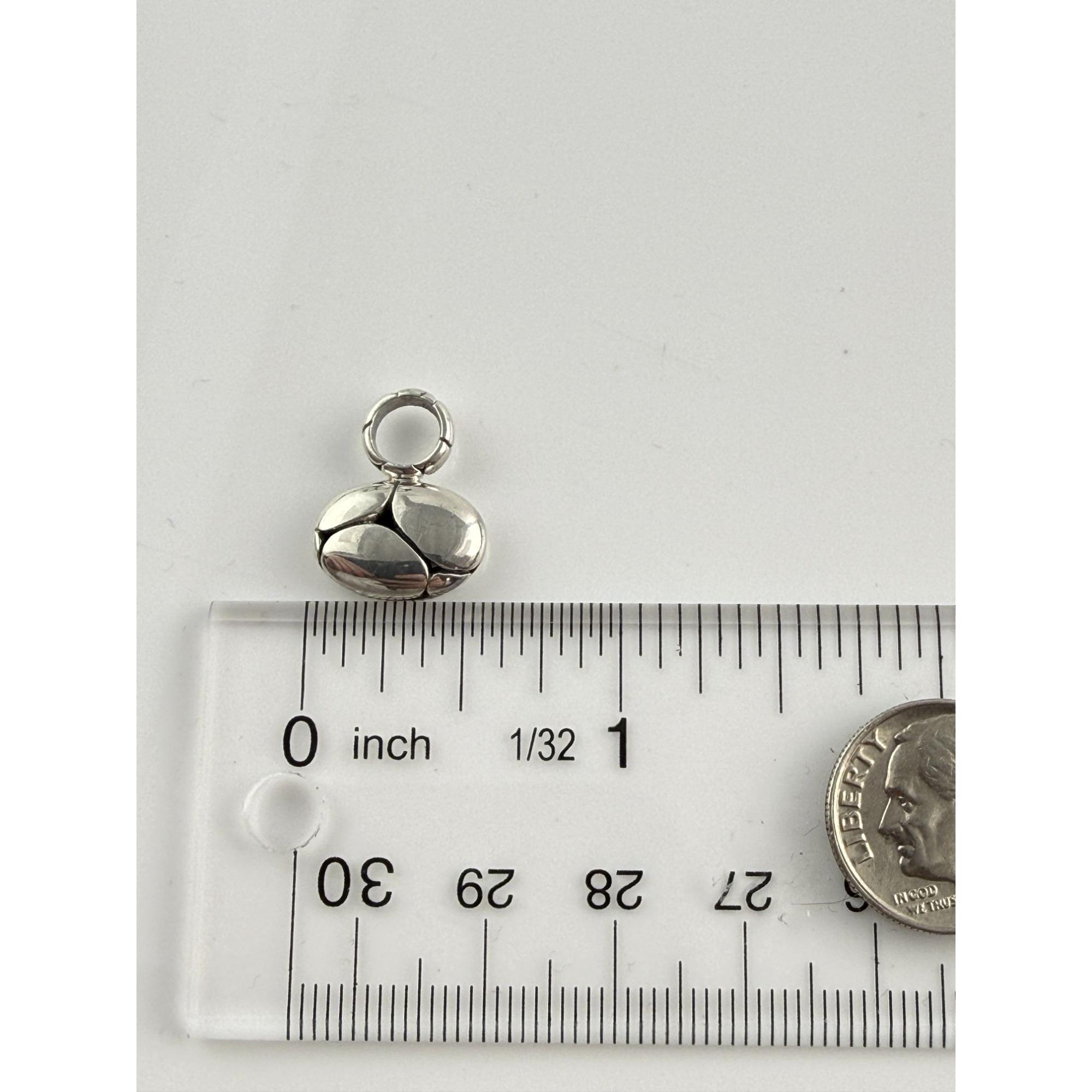 John Hardy Sterling Silver Pebble Kali Small Pendant 17mm Length 2.4g ...