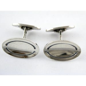 Georg Jensen Sterling Silver Cufflinks Design 75A Denmark Cuff Links 14.6g