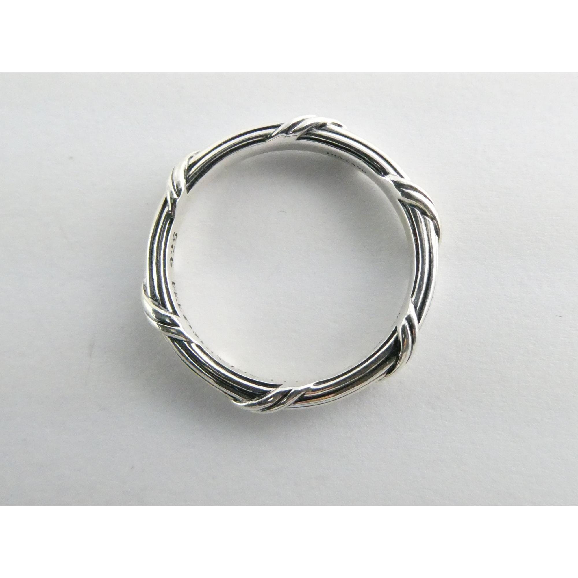 Peter Thomas Roth Ribbon and Reed Sterling Silver Cable Band Ring Size ...