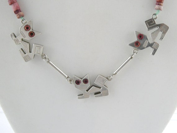 Southwestern Sterling Silver and Red Purple Shell… - image 4