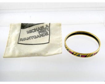 MICHAELA FREY TEAM Vintage Rigid 24-carat Fired Enamel Bracelet