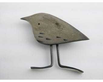 Vintage MCM Frances Holmes Boothby Sterling Silver Bird Pin FHB 5.1g 1.5In Width