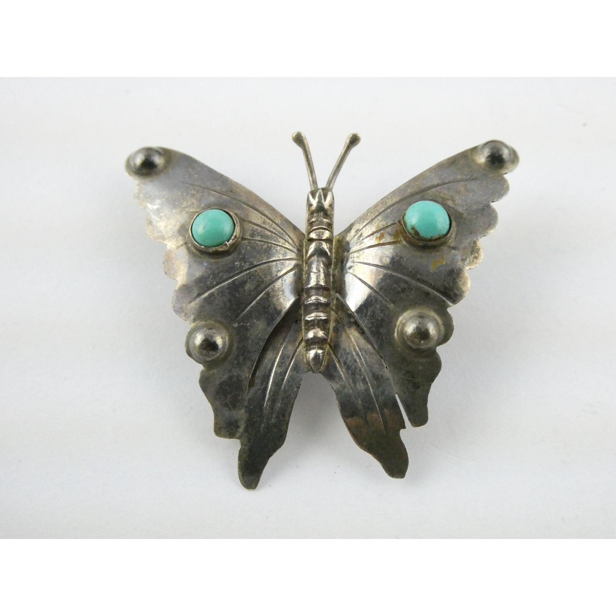 ラリースミス BUTTERFLY PIN (TURQUOISE) Larry Smith Turquoise Butterfly Pin – BROGUE