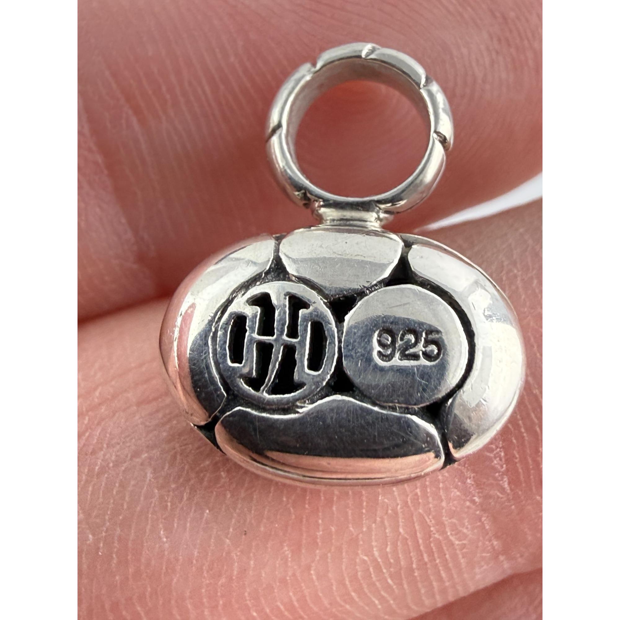 John Hardy Sterling Silver Pebble Kali Small Pendant Charm 14mm Width 2 ...