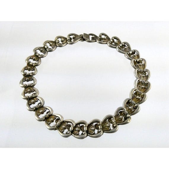 ヴィンテージ タスコ メキシコ 980 シルバー 幾何学的ハート デザイン