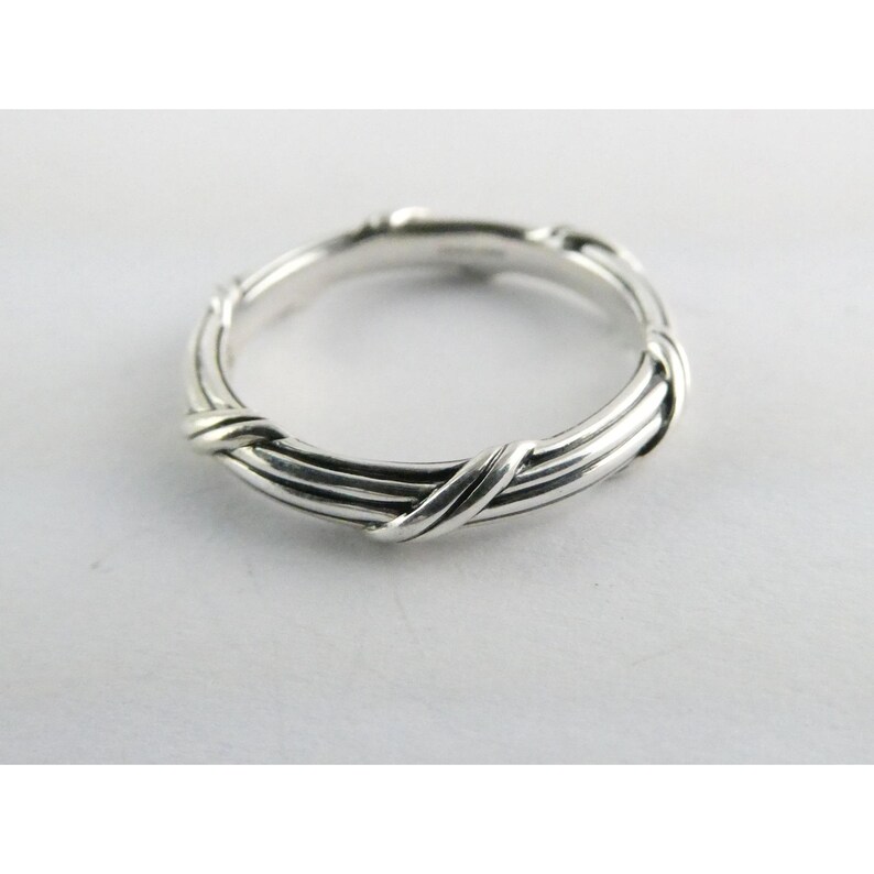 Peter Thomas Roth Ribbon and Reed Sterling Silver Cable Band Ring Size ...