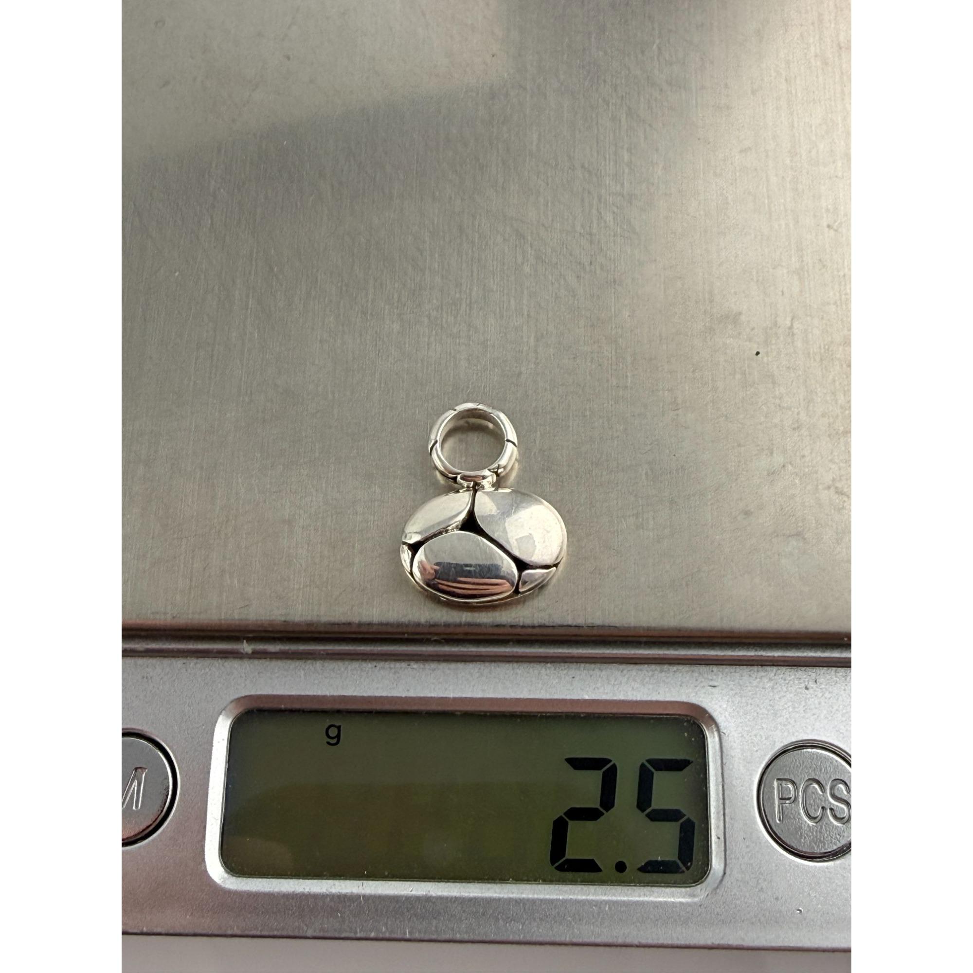 John Hardy Sterling Silver Pebble Kali Small Pendant Charm 14mm Width 2 ...