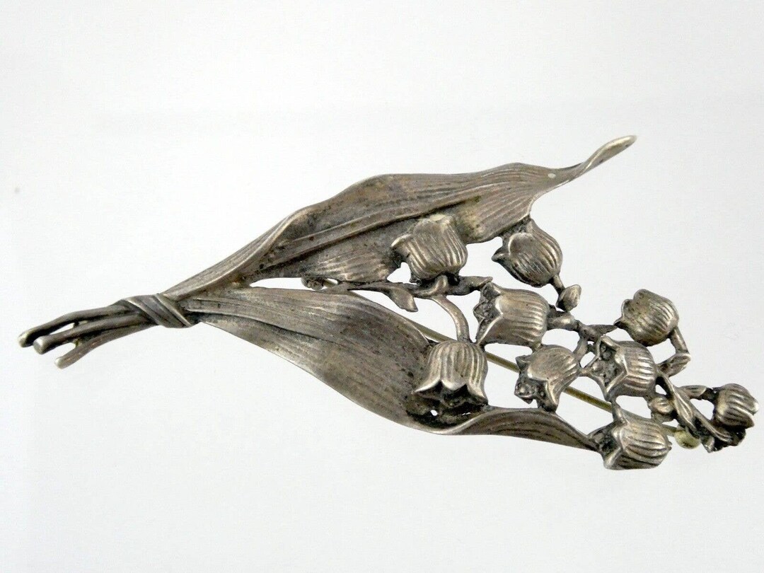 Spilla Margherita argento 925 smalto h 6 50cm
