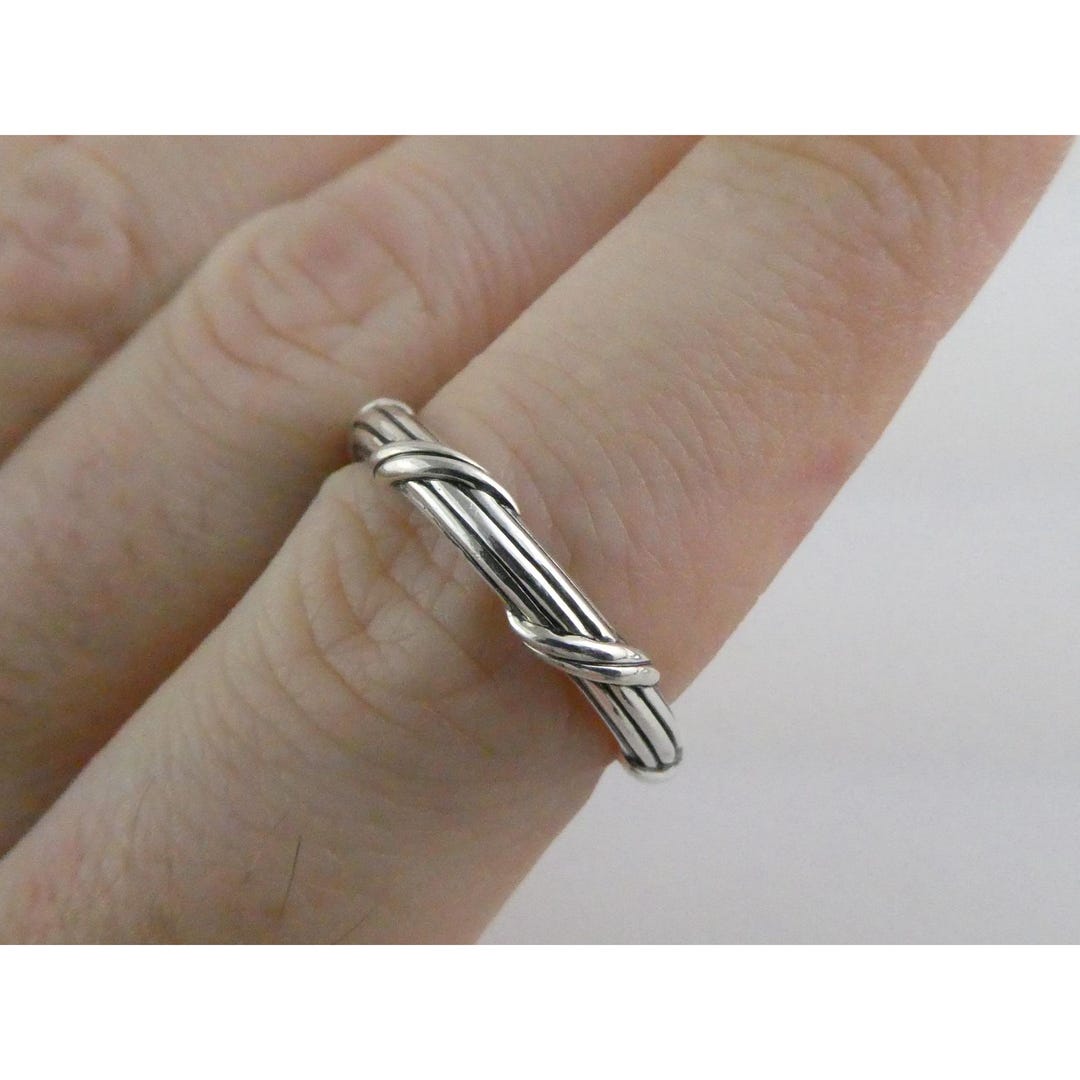 Peter Thomas Roth Ribbon and Reed Sterling Silver Cable Band Ring Size ...