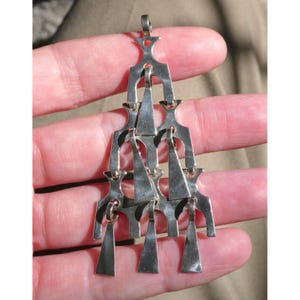 Bjorn Sigurd Ostern David Andersen Norway 1960s Sterling Silver Hammer Pendant