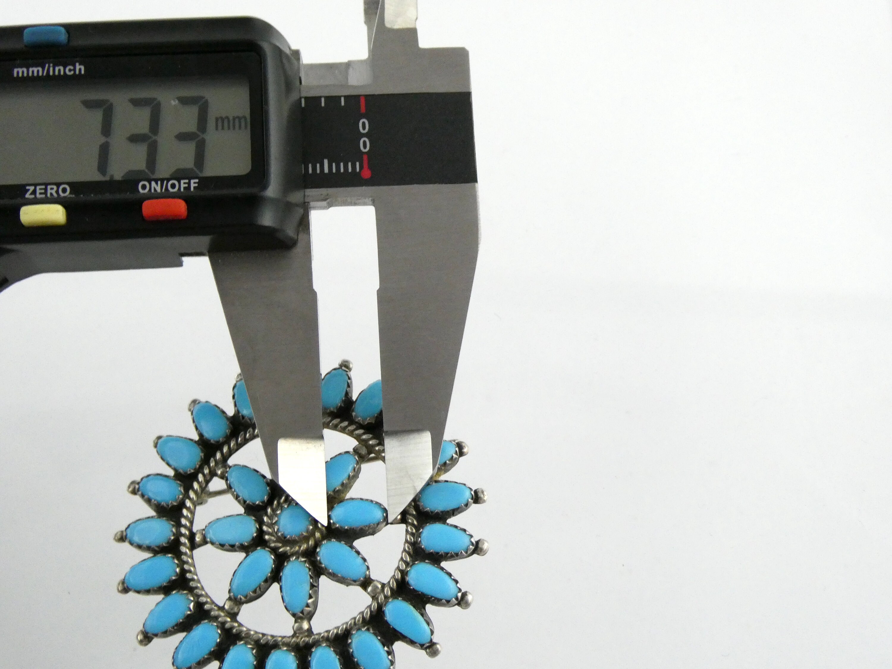 Pin Lmb's Larry Moses Begay NA Navajo Sterling Silver Turquoise Petit Point Pin ...