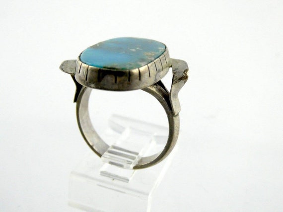 Vintage Unmarked Southwestern Sterling Silver Tur… - image 3