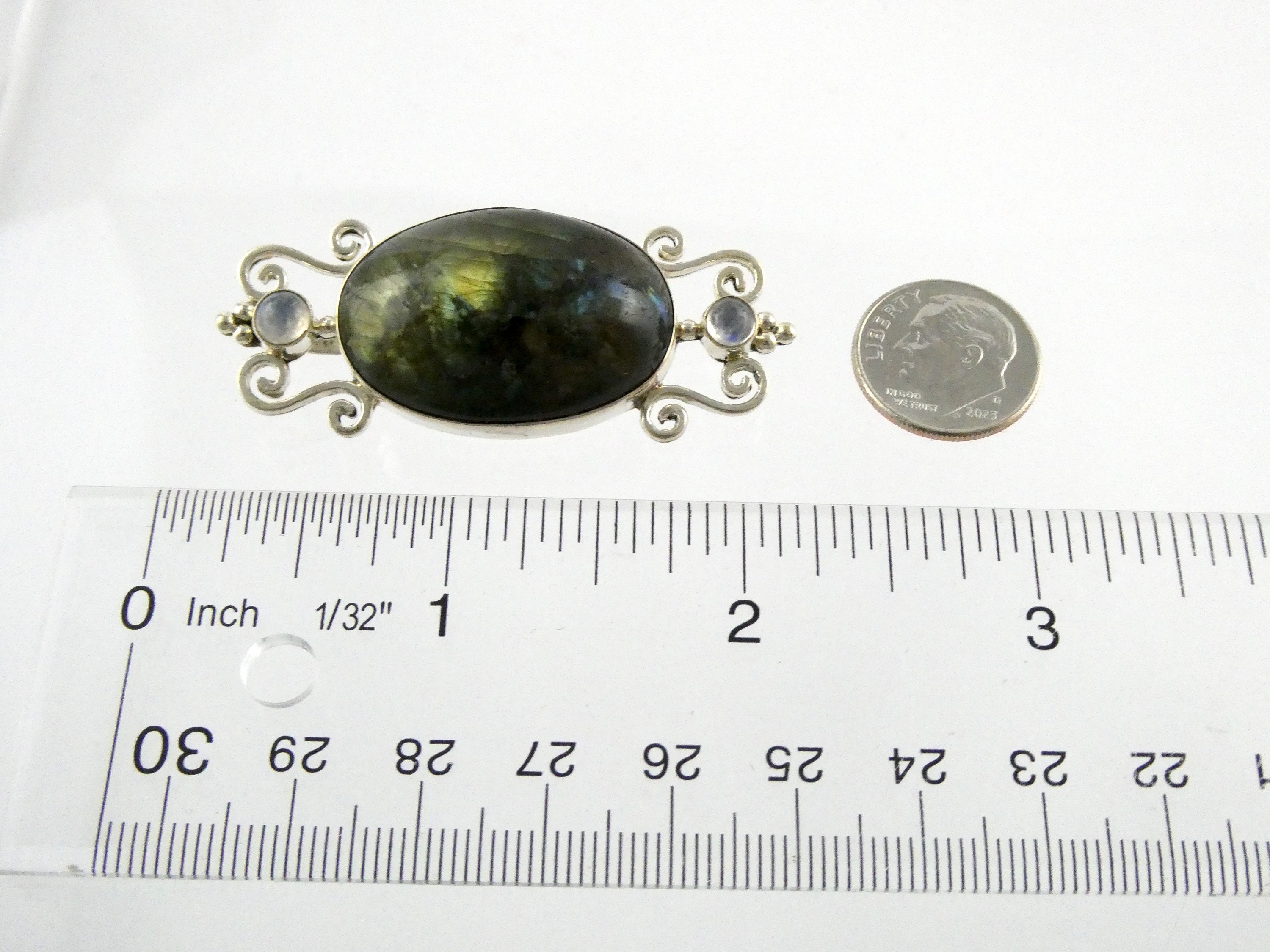 あ　GAGAN chaand labradrite silver925 あ GAGAN chaand labradrite silver925