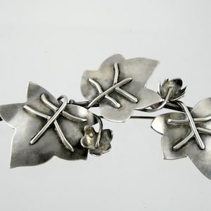 Designer OV Sterling Silber Efeu Weinblätter Brosche 925 16.5g 3,25 Inches