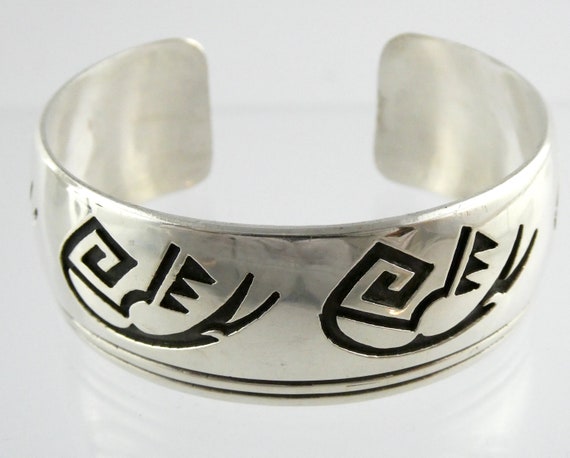 Navajo/ナバホ　ロスコ・スコット　バングル　オーバーレイ　スターリング Navajo/ナバホ ロスコ・スコット バングル オーバーレイ スターリング