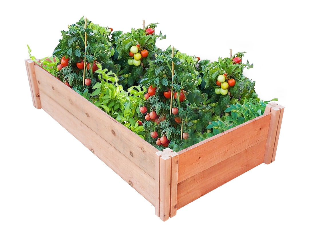 Growgardens 2' X 4' X 11 Redwood Raised Garden Bed FREE SHIPPING Etsy