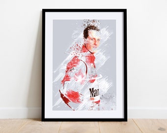 Michael Schumacher Art Print, Ferrari, F1, Formula 1, Sport, Gift, Motorsport, Wall Art, Home Decor