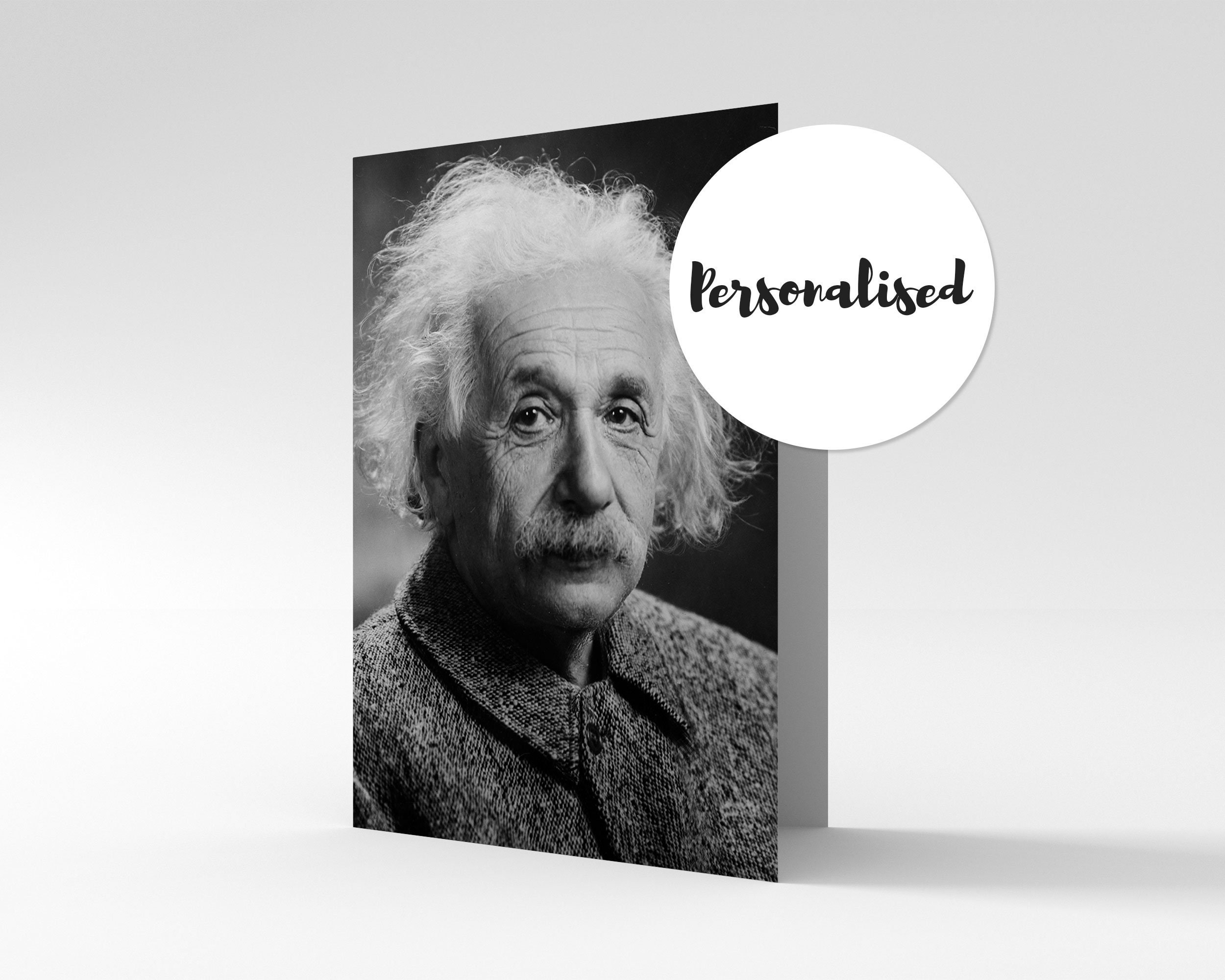 Albert Einstein Personalisierte Grußkarte / Geburtstagskarte Etsy