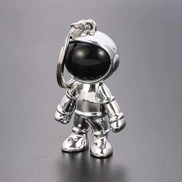 Little Astronaut / Spaceman Keyring in Gold, Silver or Black