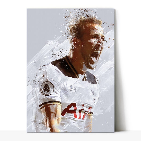 Harry Kane Kunstdruck, Tottenham Hotspur, Fußball, Poster, Geschenk, Fußball, Wandkunst, Kinderzimmer, Dekoration