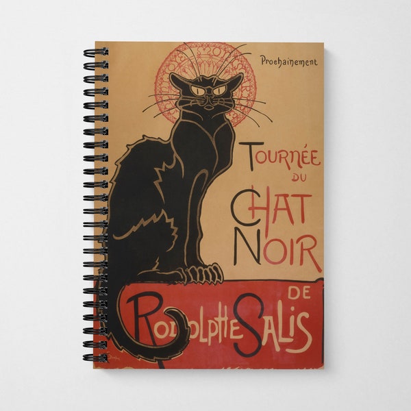 Théophile Steinlen - Tournée du Chat Noir de Rodolphe Salis 6 x 8" Spiral Notebook