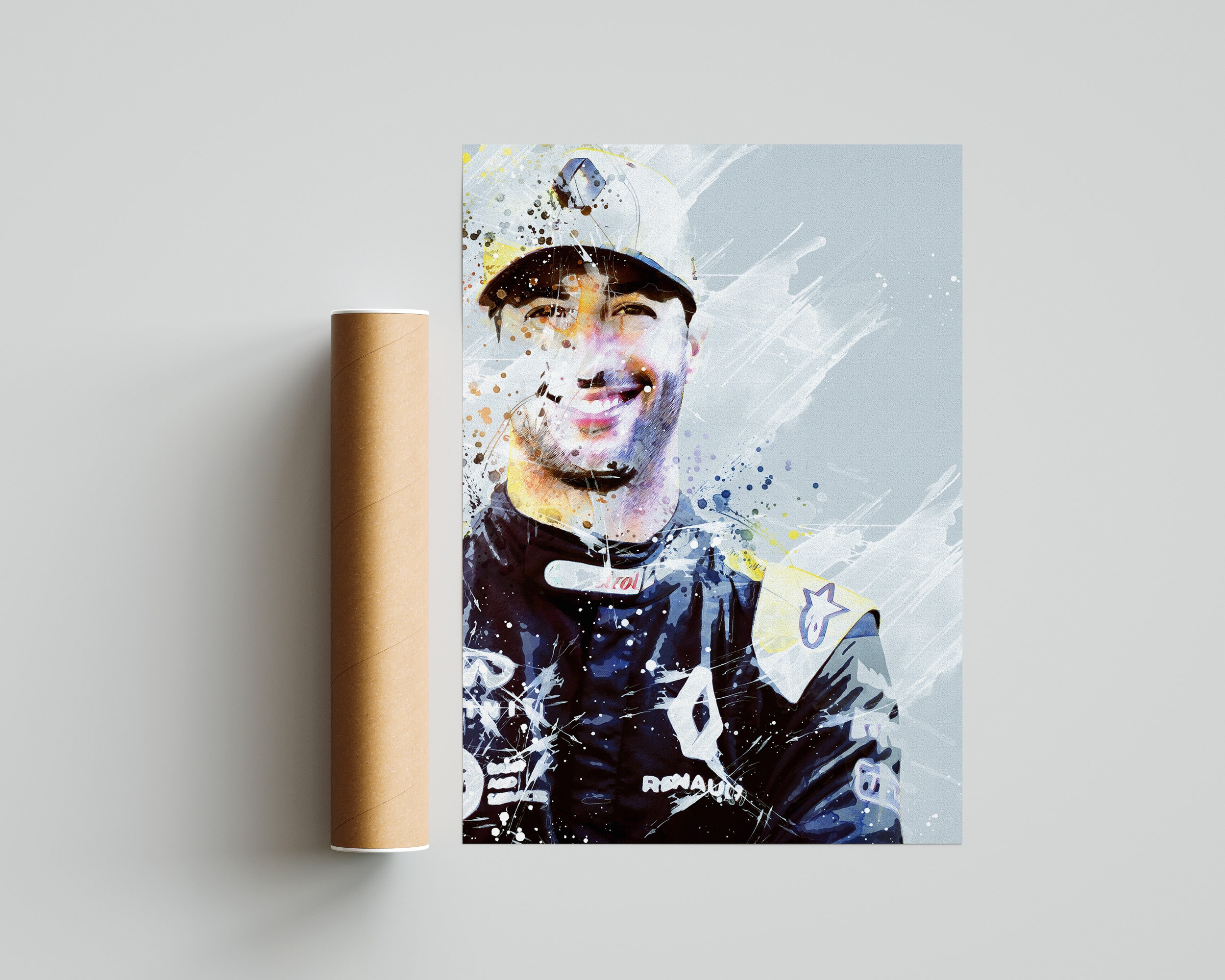 Daniel Ricciardo Portrait Art Print Renault F1 Sport Gift Etsy Polska