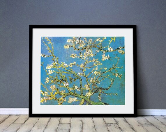 Vincent van Gogh Bloeiende Amandel-Takken 1890. Ingelijste - Etsy België