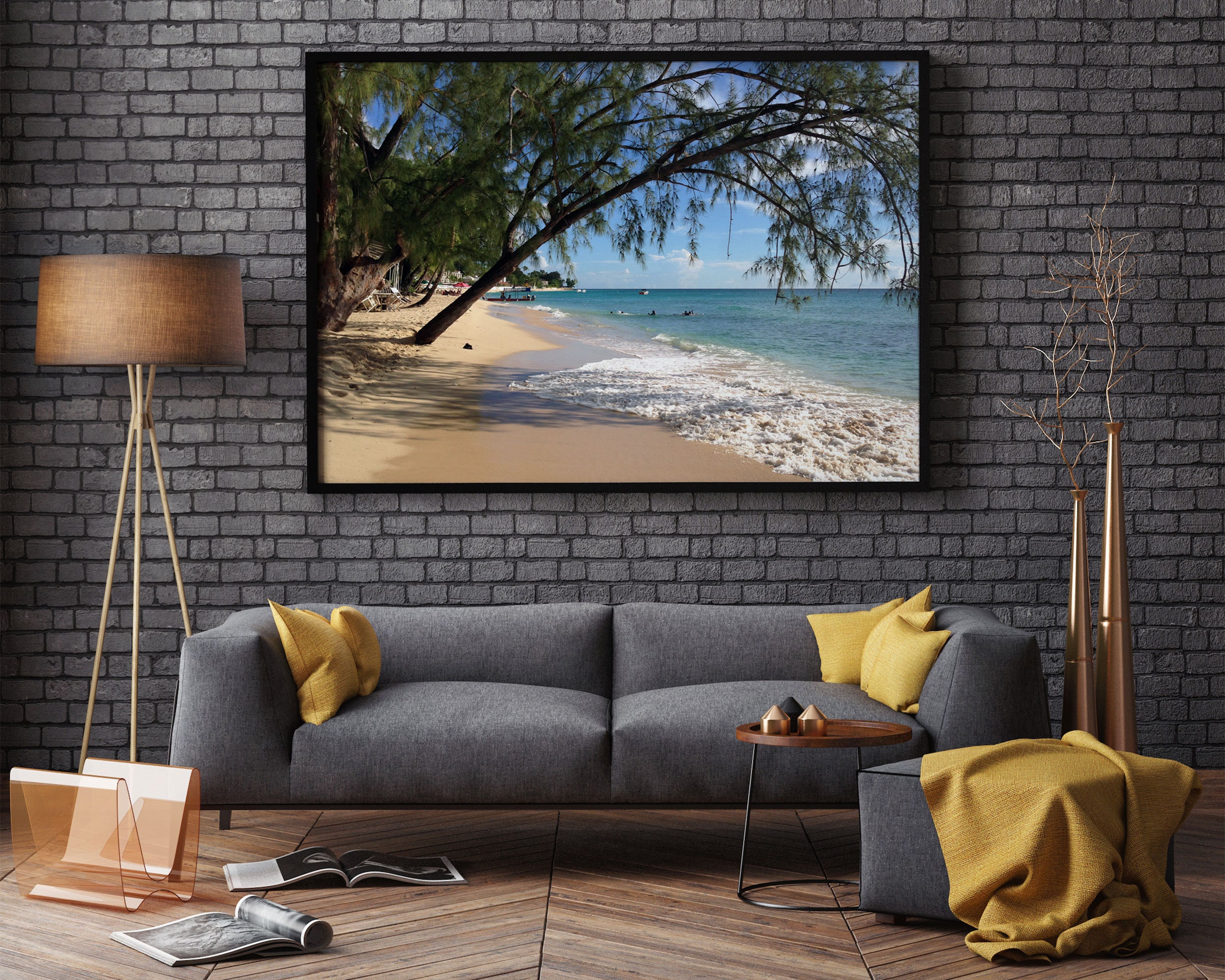 Beach Life Barbados Caribbean Wall Art Home Decor Etsy UK