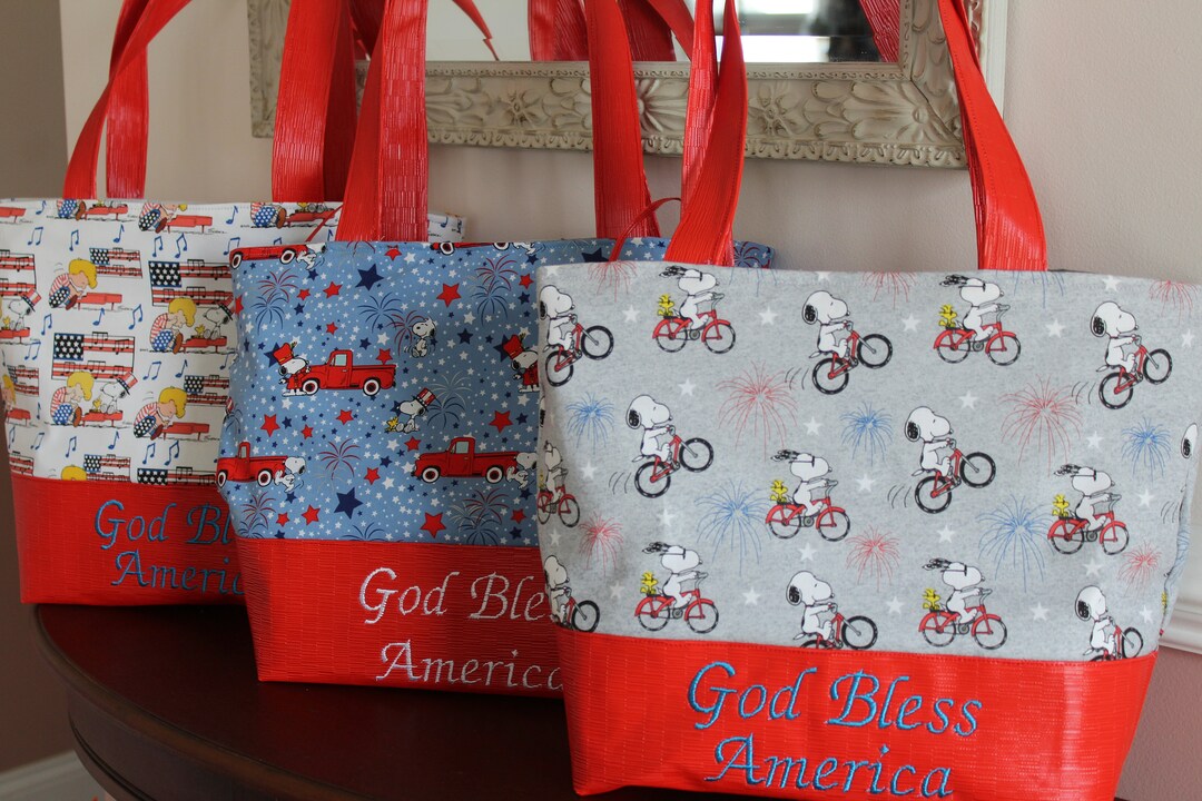 Patriotic Peanuts Gang Tote Bag Etsy