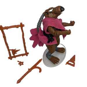TMNT Master Splinter Action Figure with Clothes & Accessories - 1988 Playmates