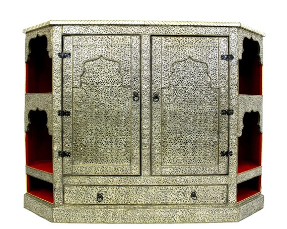 Moroccan Metal Cabinet Extra Large Deep Authentic