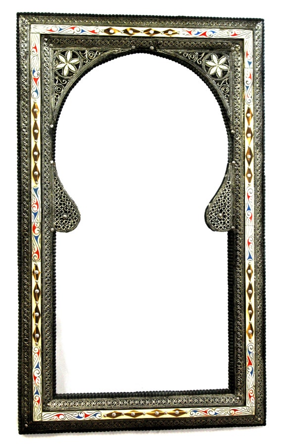 Moroccan XLg Silver Mirror