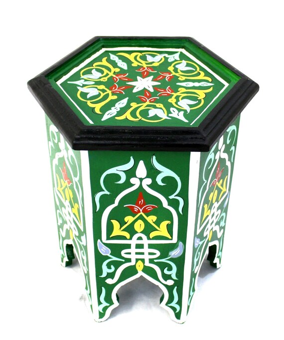Moroccan Side Table Green Size 1