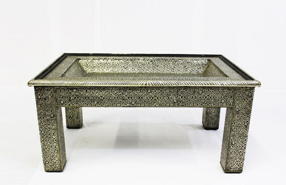 Moroccan Silver Coffee Table