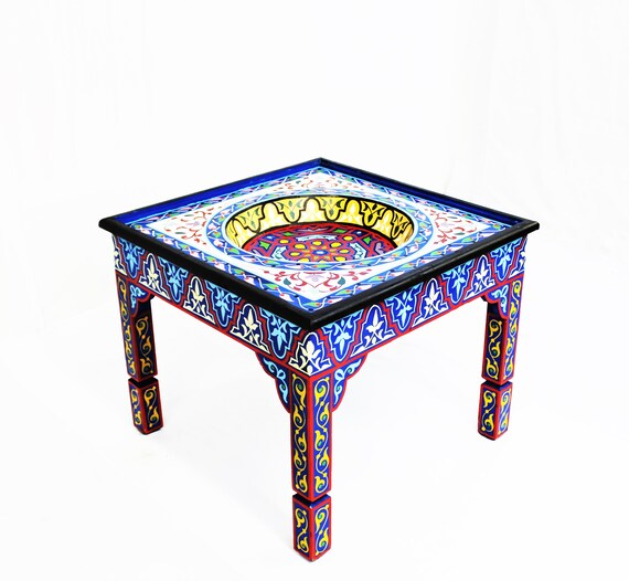 Moroccan handpainted table