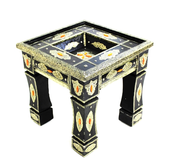 Moroccan Black Side Table