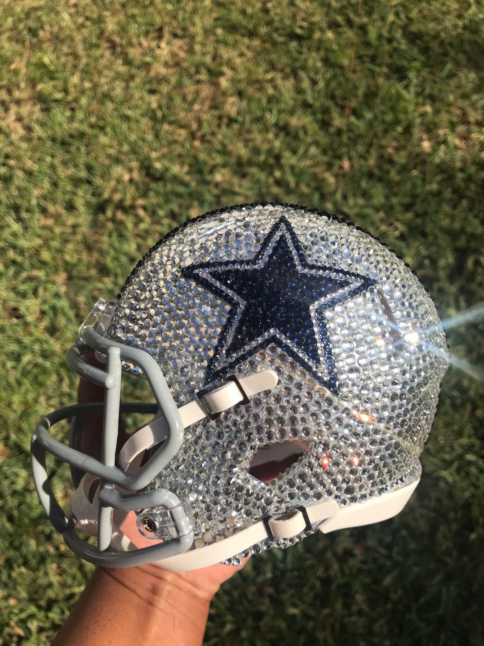 Custom Blinged Dallas Cowboys NFL Mini Helmet Etsy