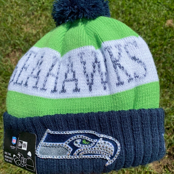 Seattle Seahawks Bling Beanie Skull Cap