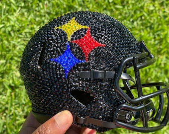 Custom Blinged Pittsburgh Mini Helmet