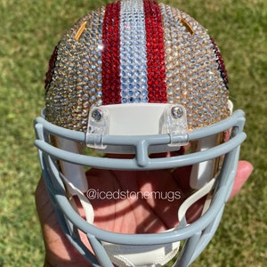 Custom Blinged San Fran NFL Mini Helmet