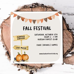 Fall Festival Invitation, Autumn Birthday Party, Editable Template, Harvest Festival Flyer, Printable Pumpkin Patch Invite, Digital Download