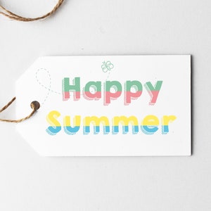 Printable Gift Tag | Happy Summer Tag | End of School Year Tag | Teacher Appreciation Gift | Summer Party Favors | Instant Download | PDF