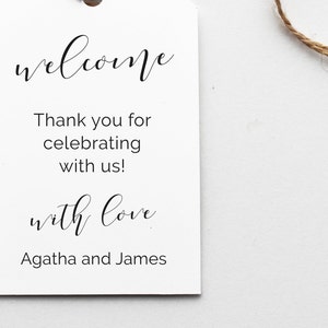 Welcome Tags Printable Gift Tags Wedding Favor Tags Party Favors Gift Tags Wedding Instant Download Minimalist Wedding Tag PDF image 2