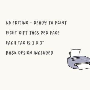 Printable Gift Tags | to and From Tag | Instant Download | Blue Flowers ...