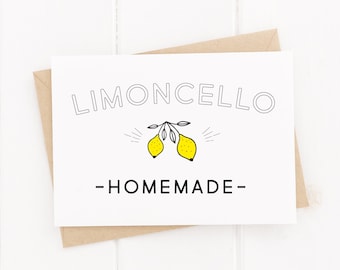 Limoncello Label | Printable Limoncello Tags | Homemade Limoncello | Instant Download | Bottle Tag | Lemons | Lemonade | Non-editable PDF